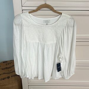 BNWT Lucky Brand Peasant Blouse
